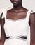 Langes Kleid mit Spitzenbesatz