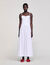Langes Kleid mit drapiertem Bustier
