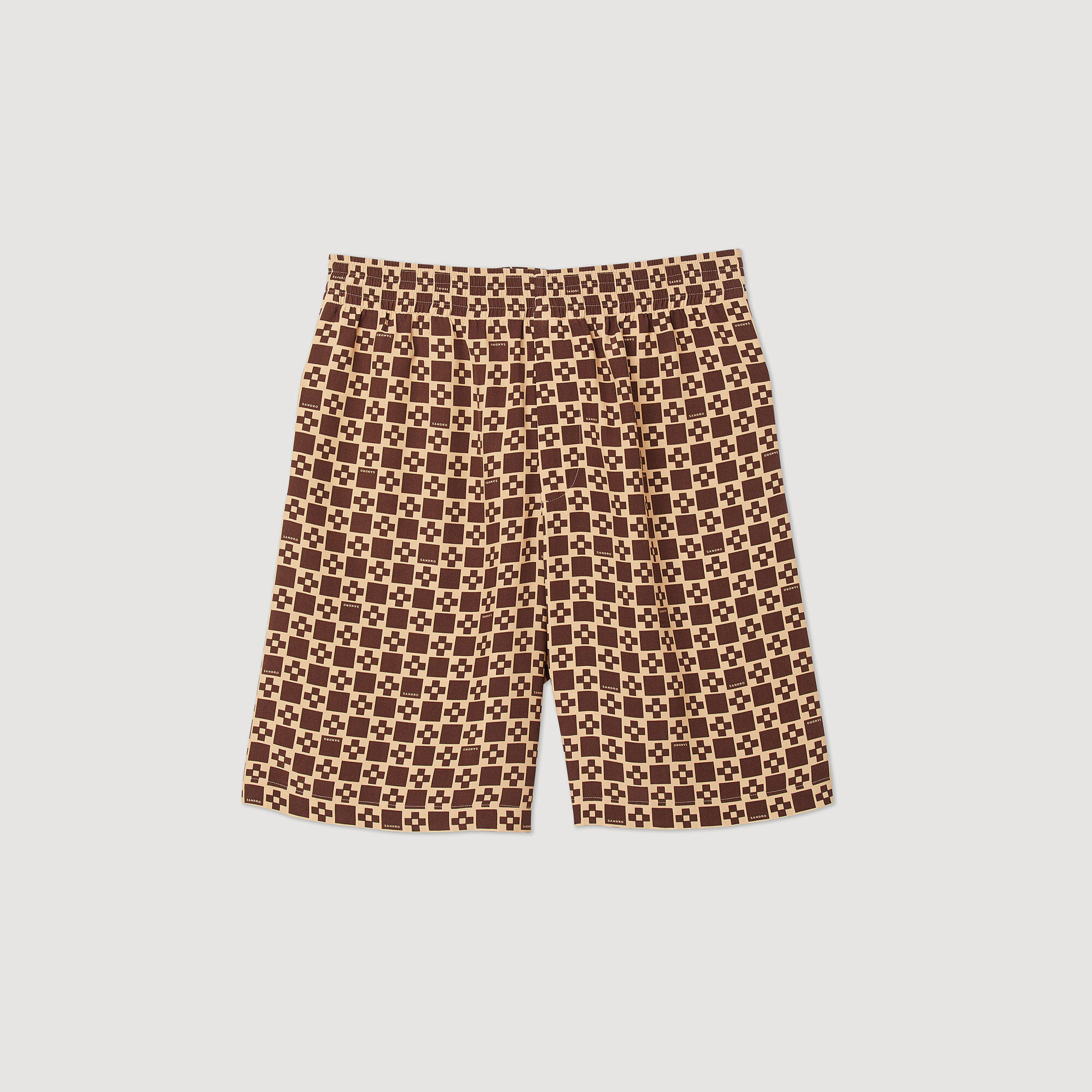 Shorts mit Square-Cross-Print