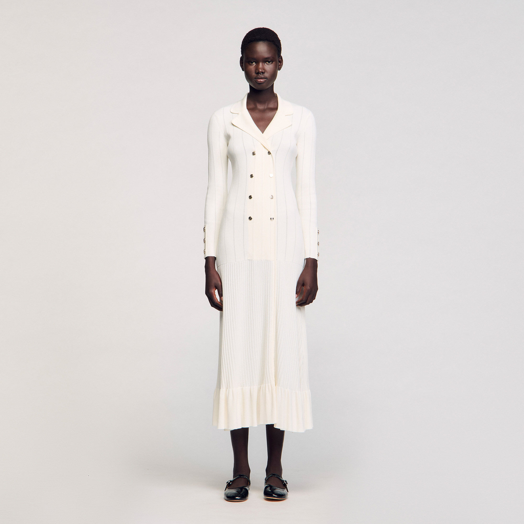 Langes Strickkleid