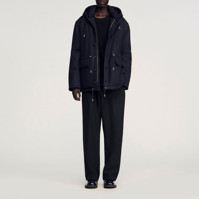Parka aus Wolle mit Kapuze - Herren | Sandro