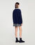 Langer zweifarbiger Cardigan