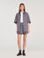 Gestreiftes Oversize-Hemd Strass