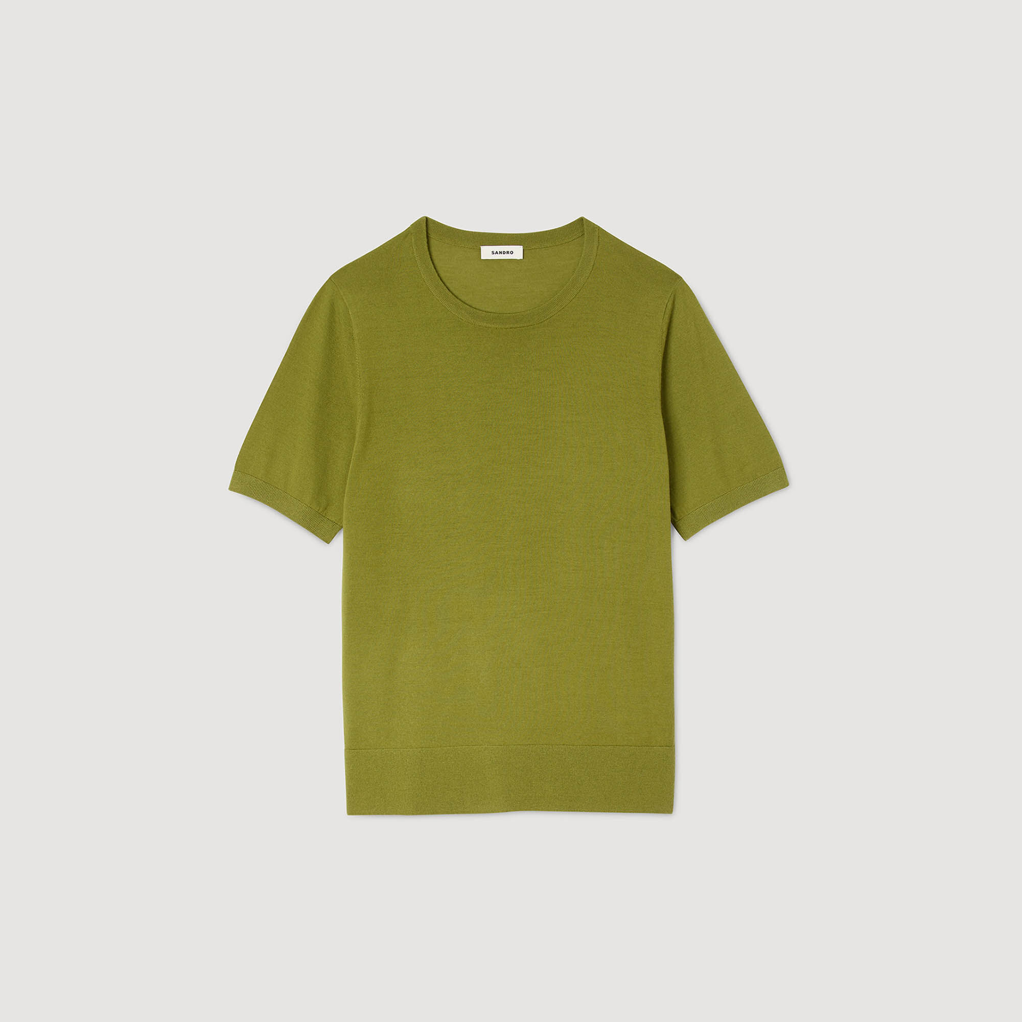 T-Shirt aus fließendem Strickgewebe