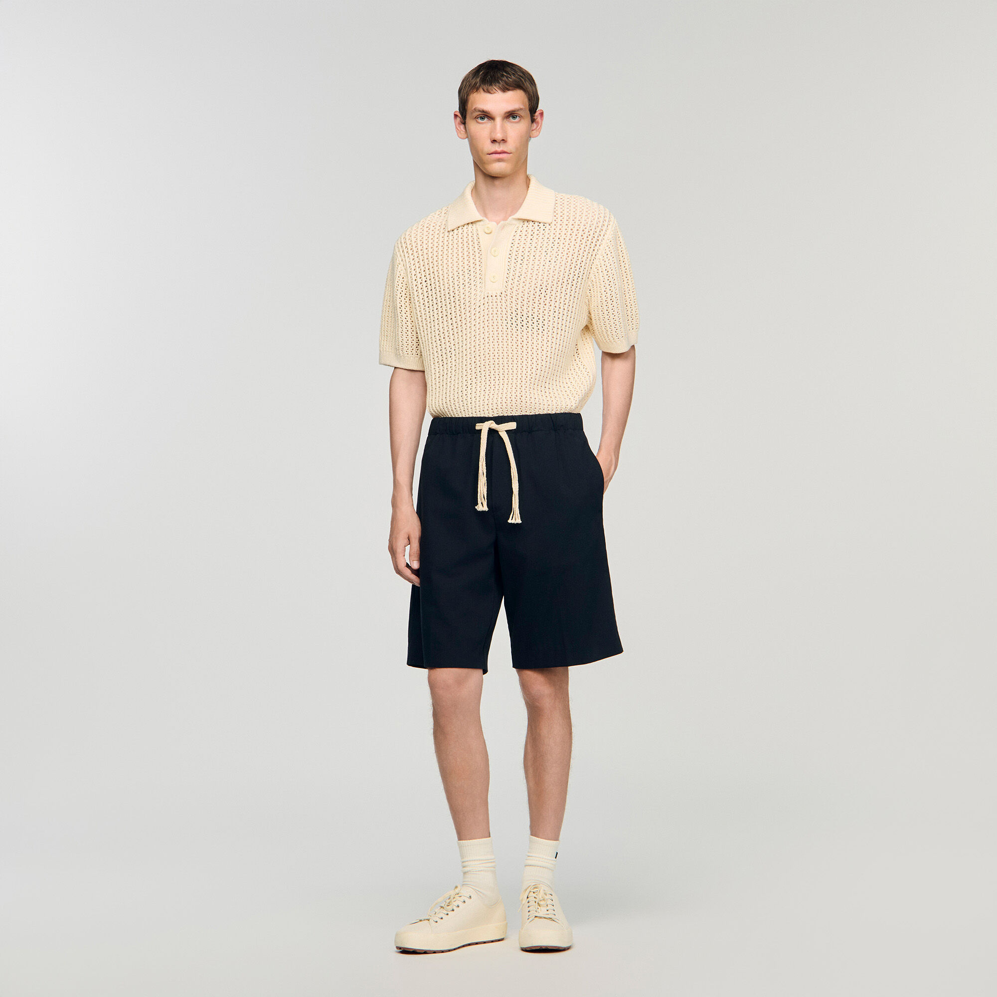 Baumwollshort mit elastischem Bund