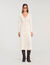 Langes Strickkleid mit Ziermuster