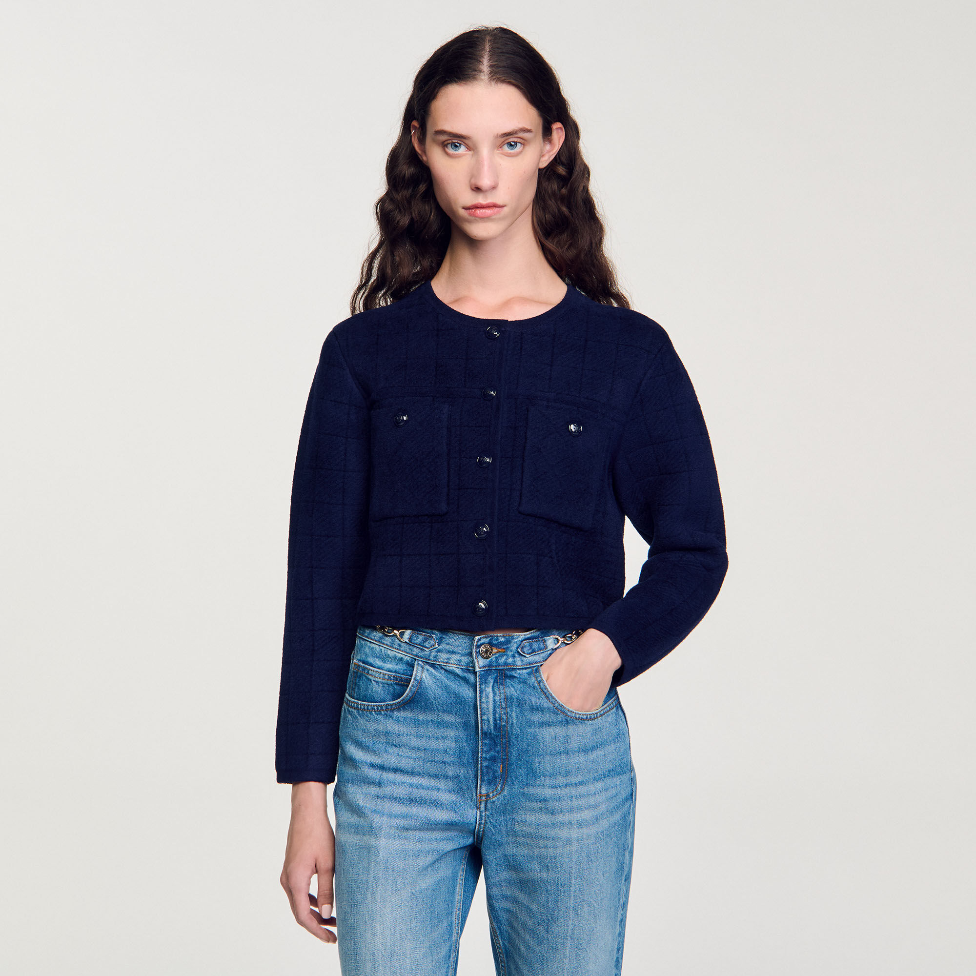 Kurze Strickjacke