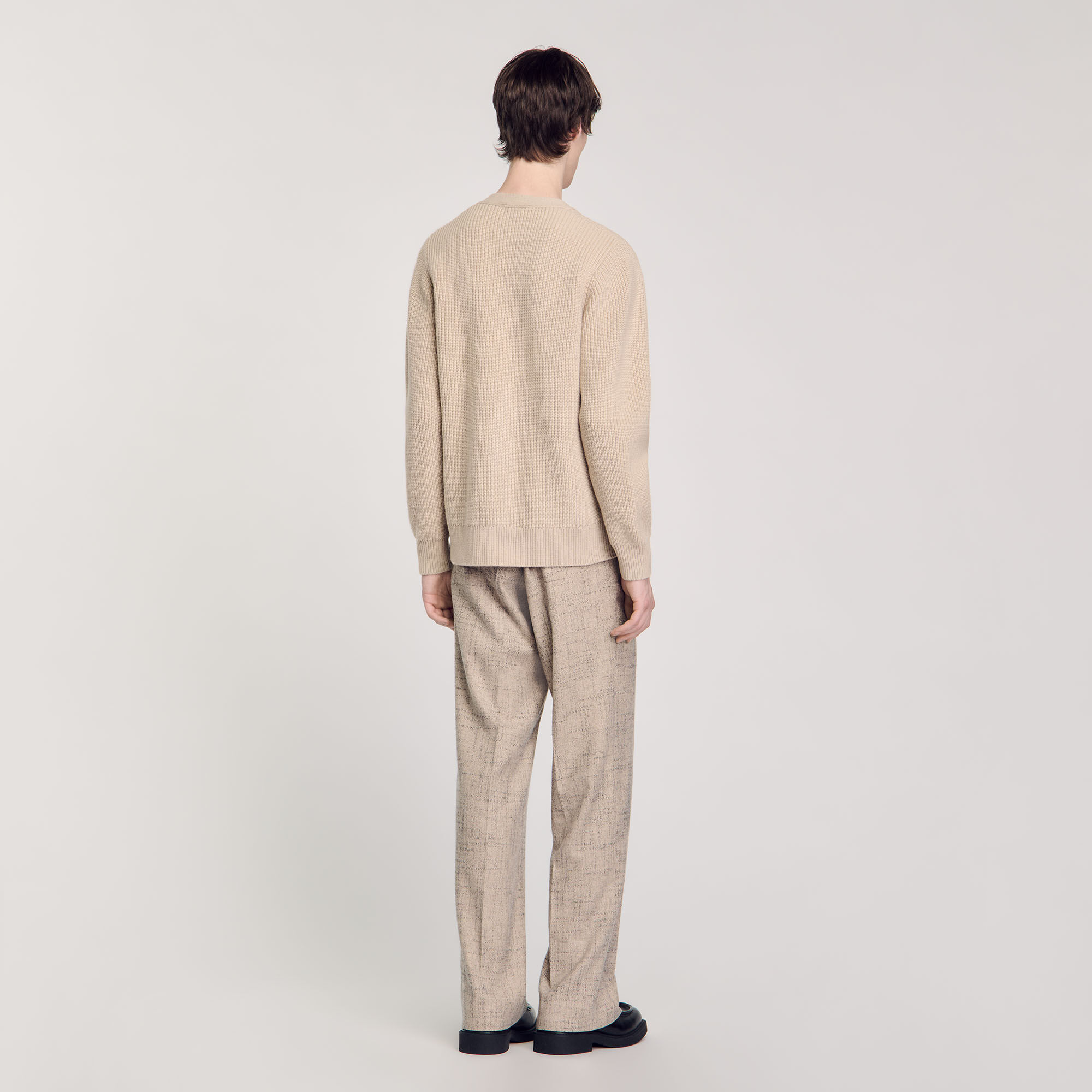 Cardigan aus Rippstrick