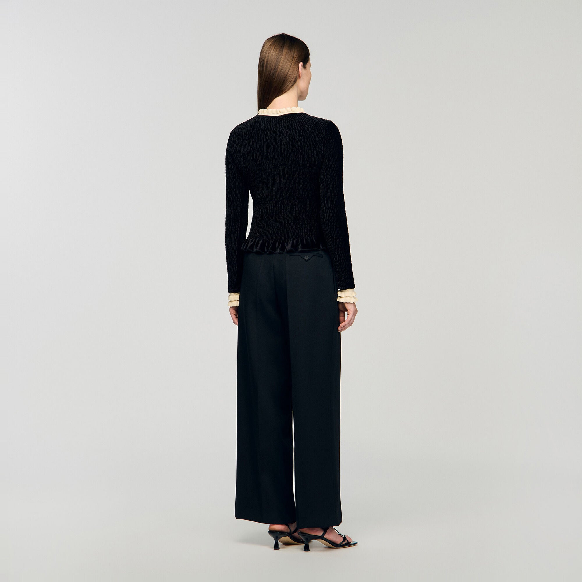 Gesmoktes T-Shirt - Damen | Sandro