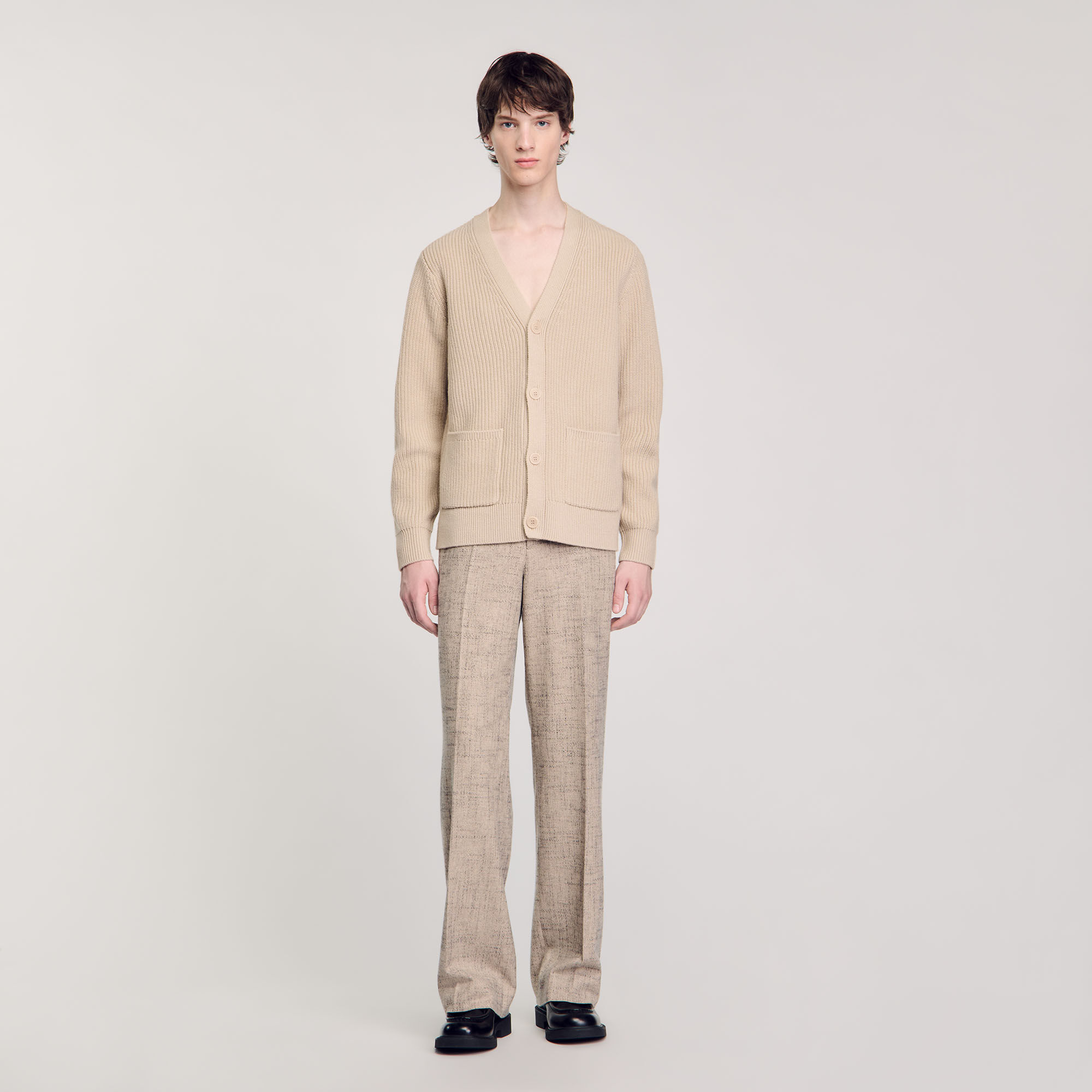 Cardigan aus Rippstrick