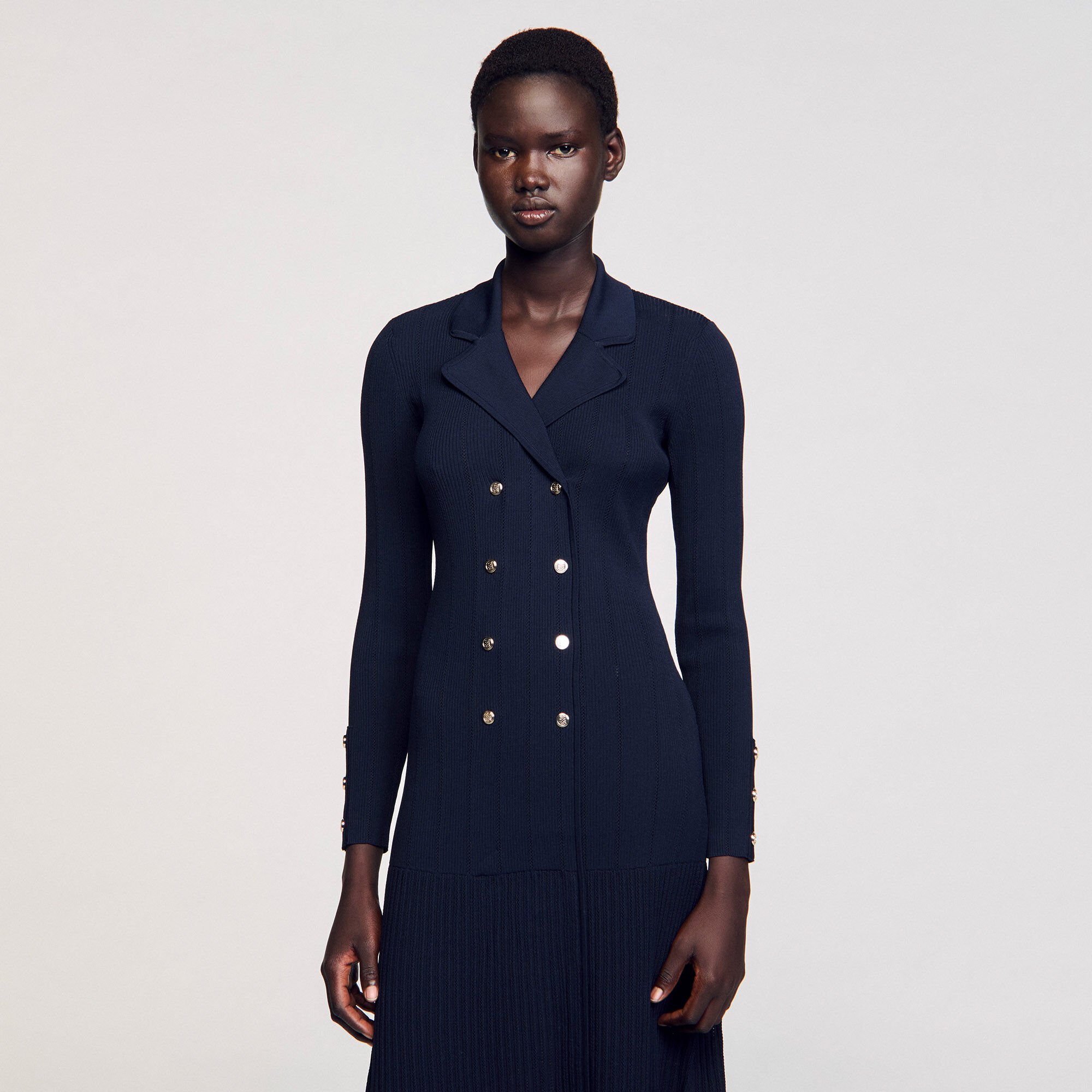 Langes Strickkleid