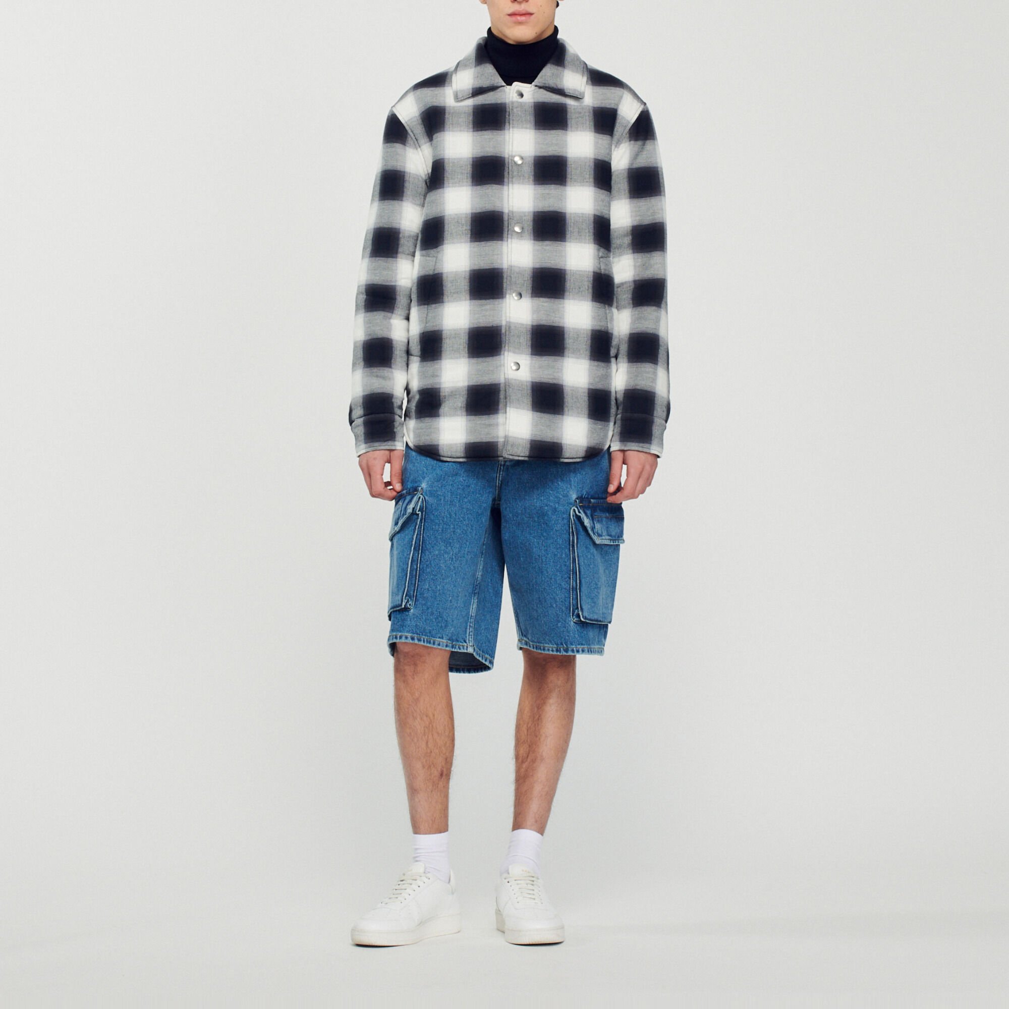 Gesteppter Blouson mit Karomuster