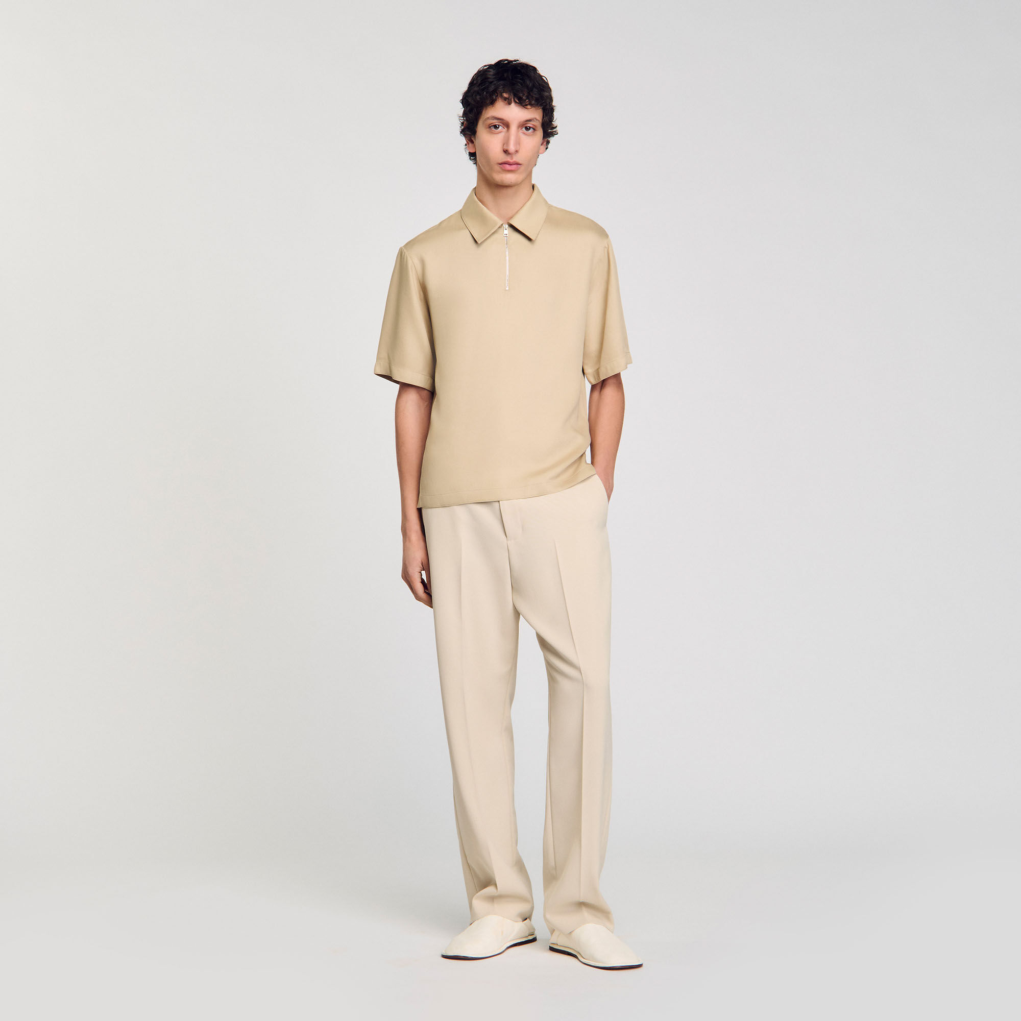 Poloshirt mit Reißverschlusskragen