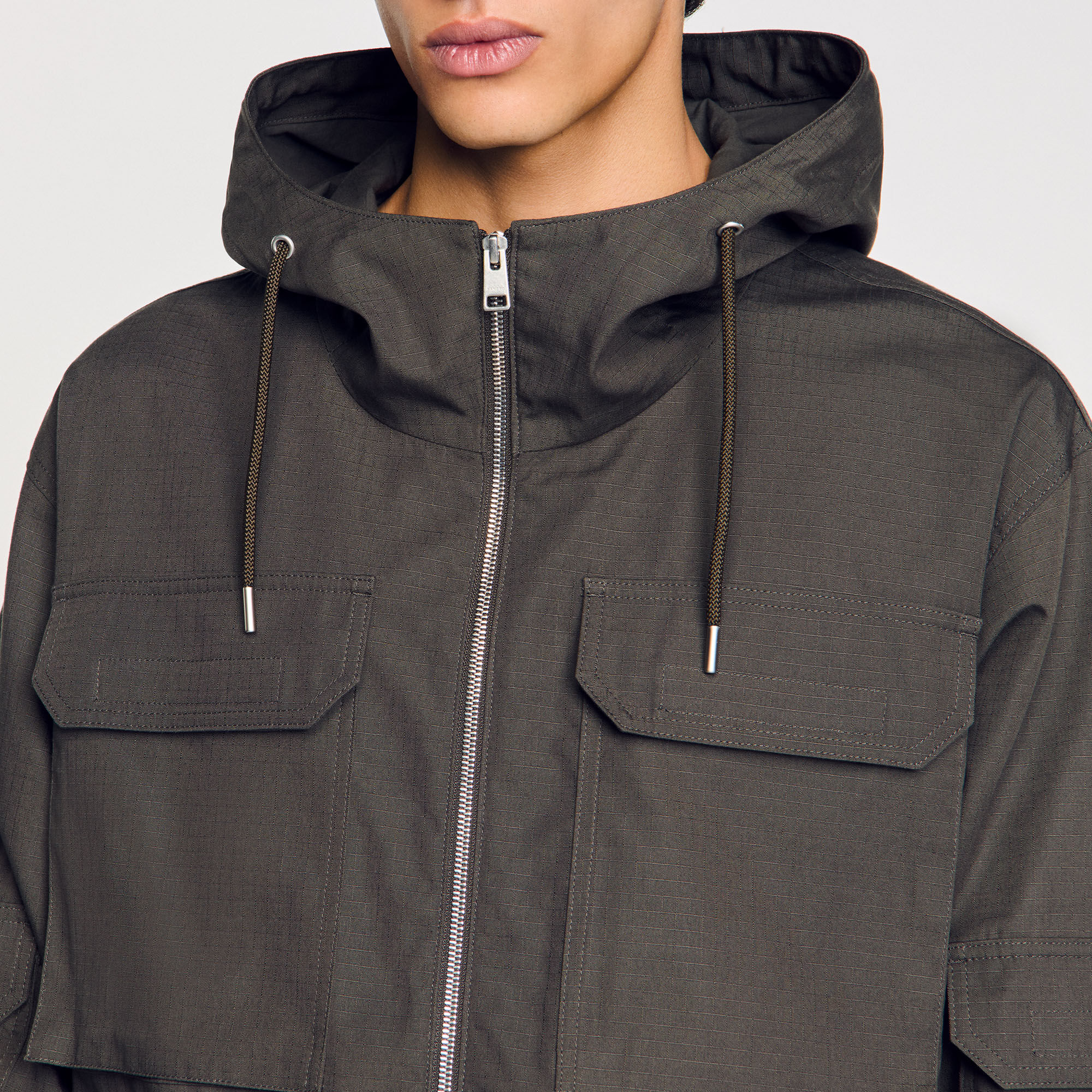 Parka im Militärstil mit Kapuze