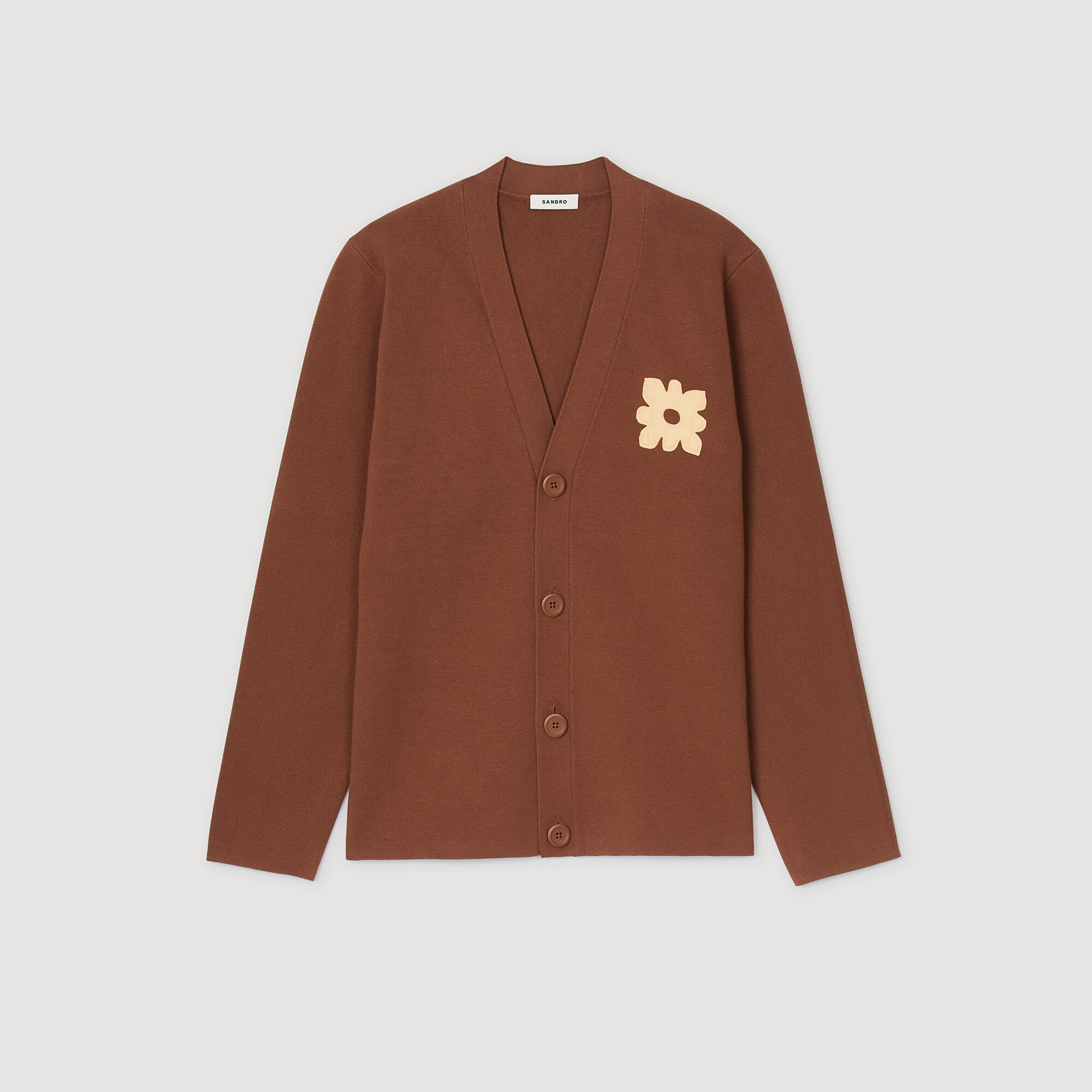 Cardigan mit Blumendetail