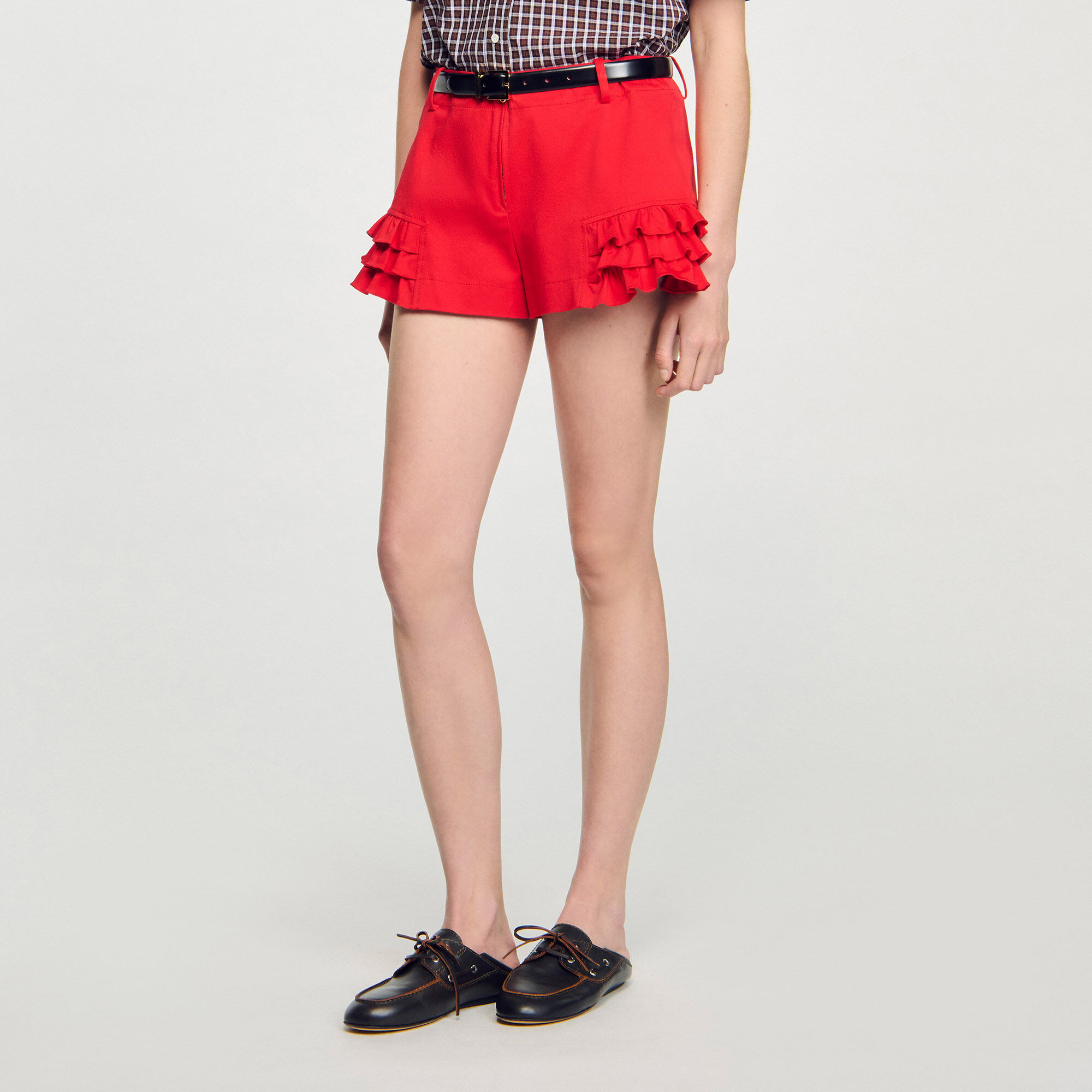 Shorts mit Volants
