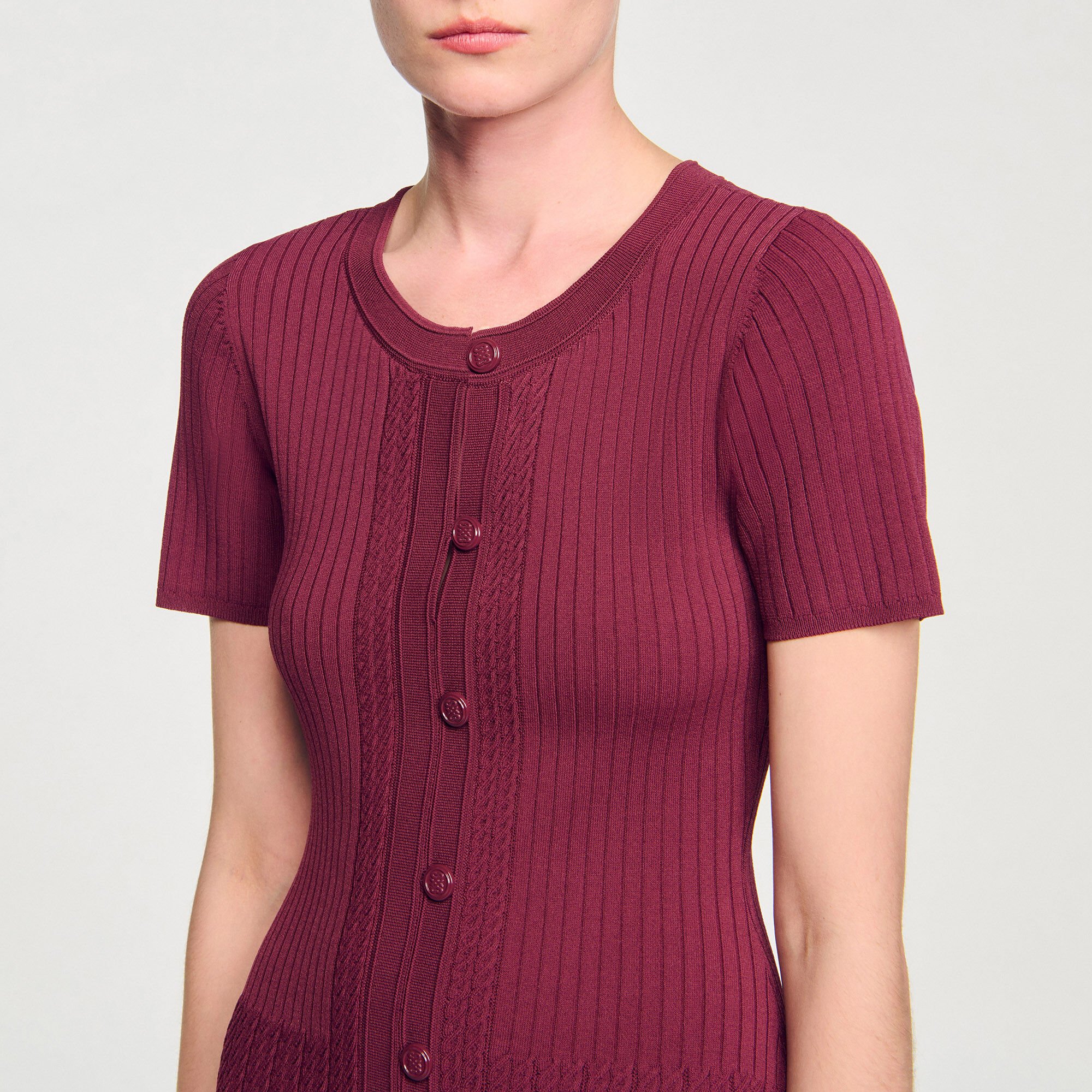 Langes Strickkleid