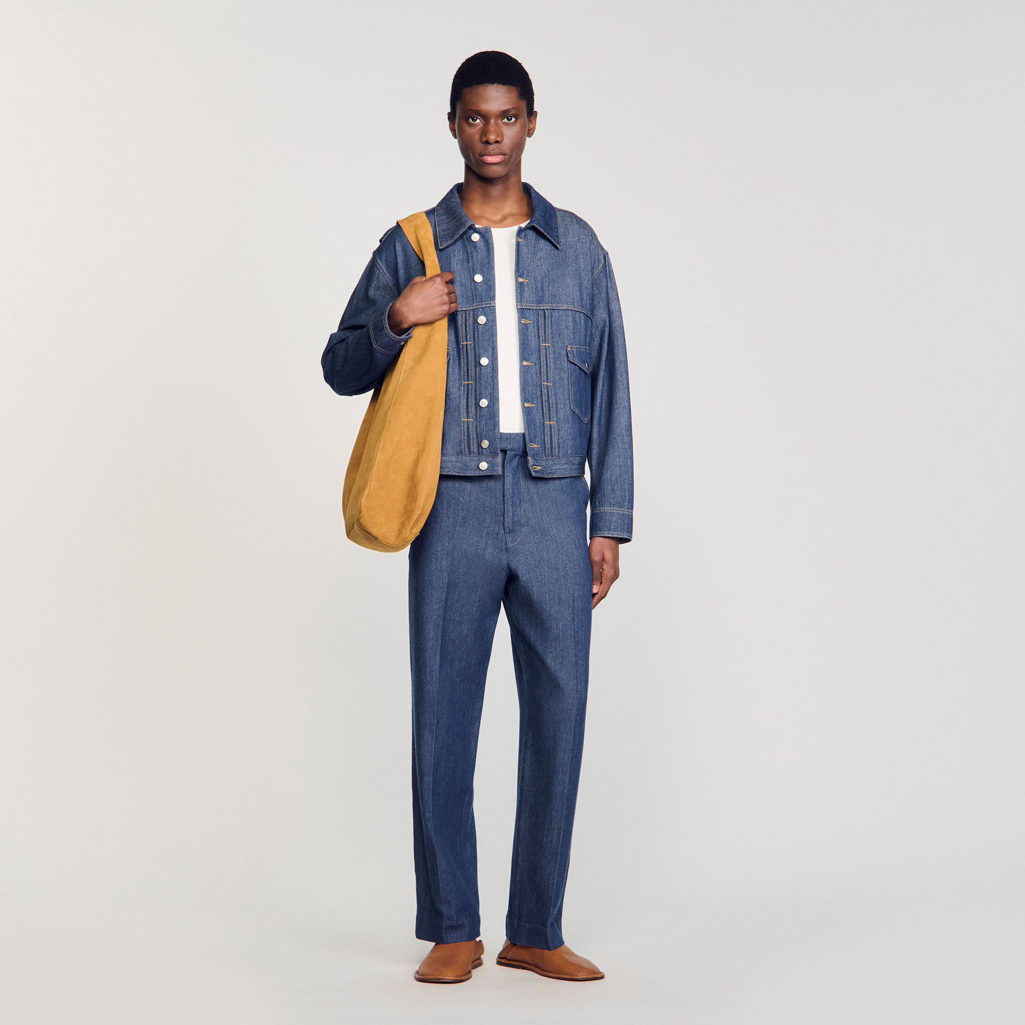 Blouson aus Chambray