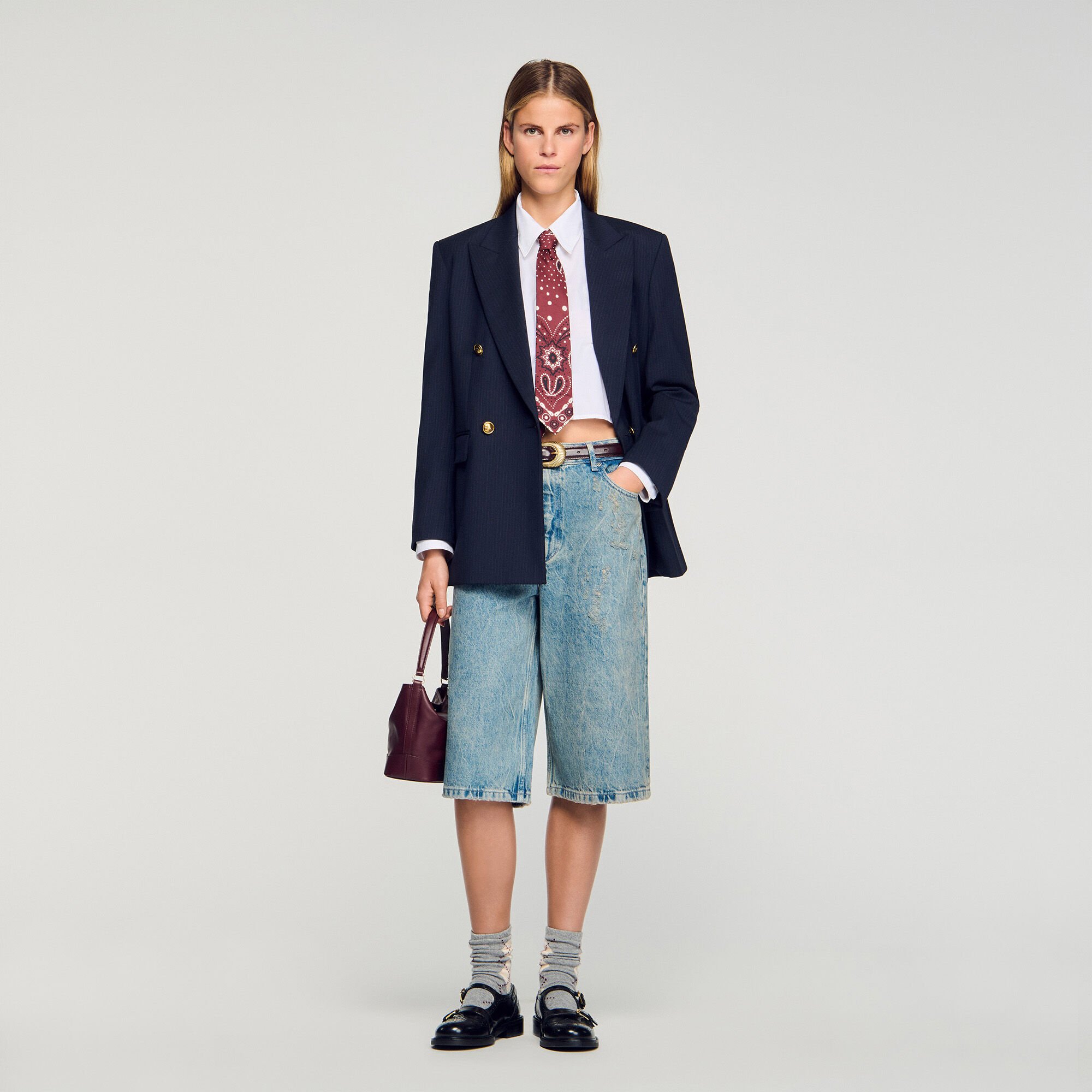 Bermudashorts im verwaschenen Look