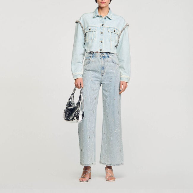 Kurzer Blouson aus Denim