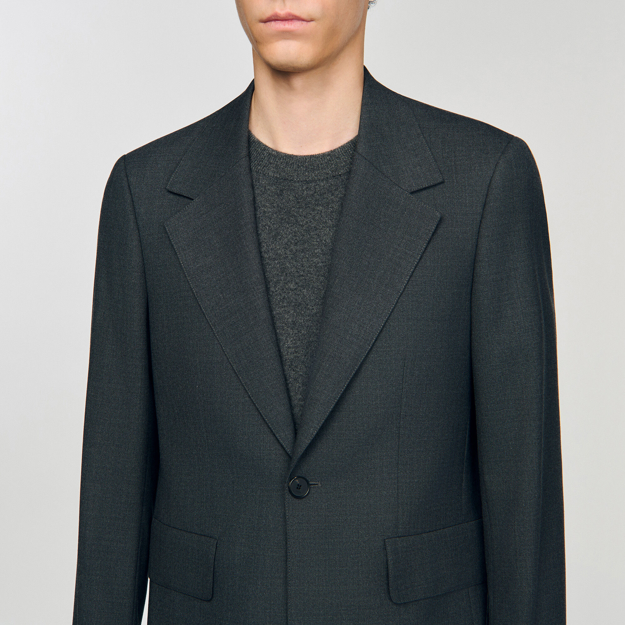 Weite Anzugjacke aus Wolle