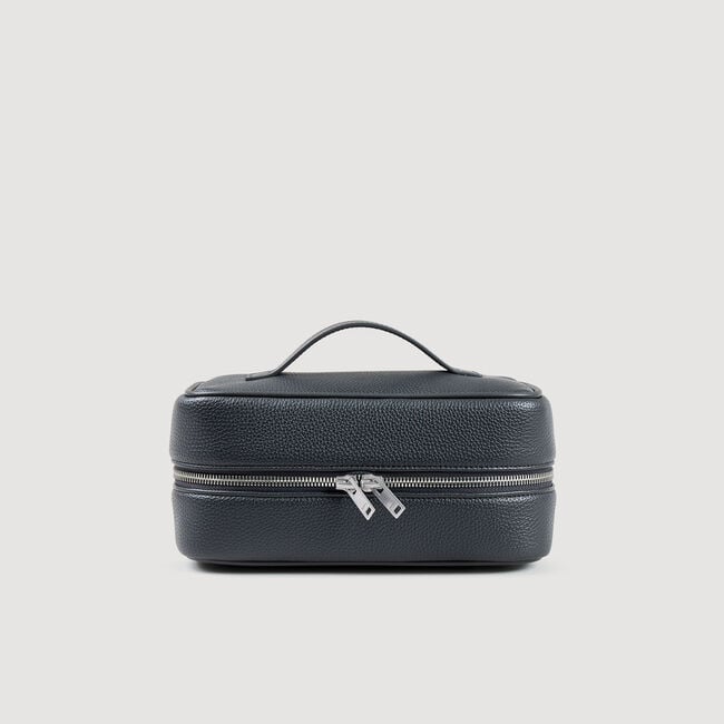 Kosmetiktasche aus grobem Canvas-Stoff