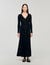 Langes Strickkleid mit Ziermuster