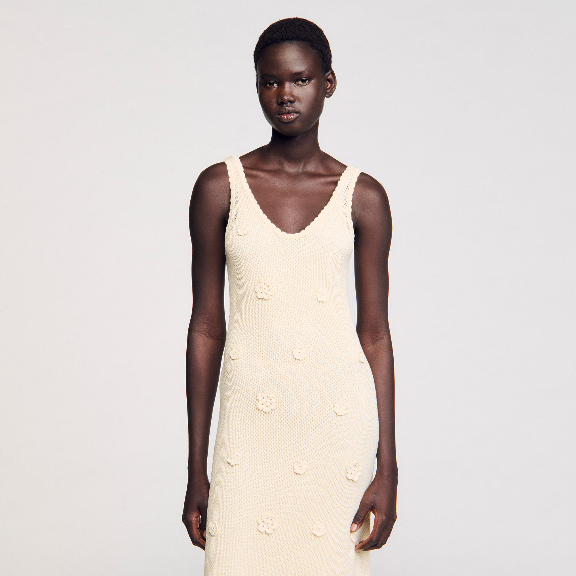 Langes Strickkleid