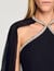 Kurzes Kleid mit Cape und Strass