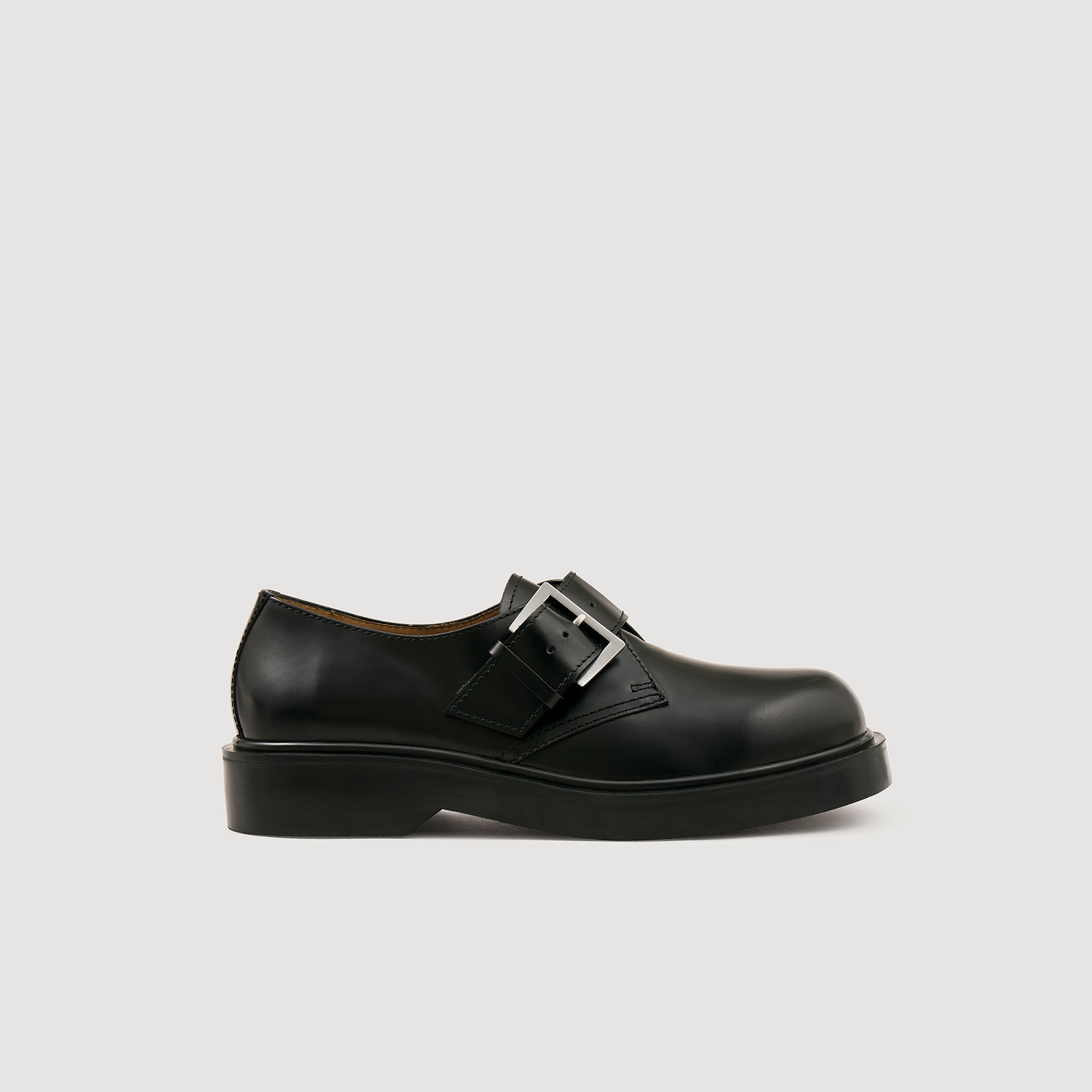 Derby-Schuhe aus glasiertem Leder