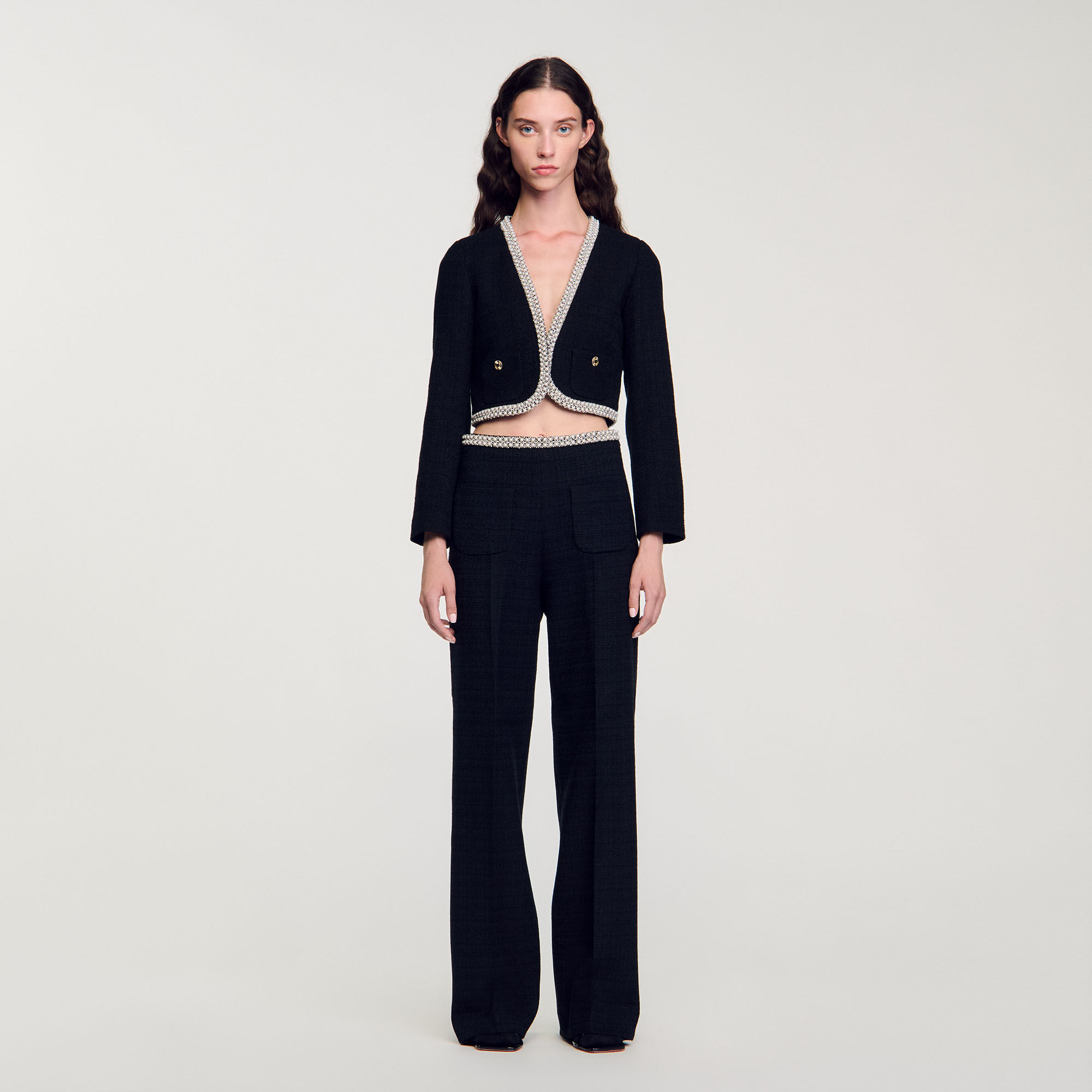 Sandro tweed jacket top