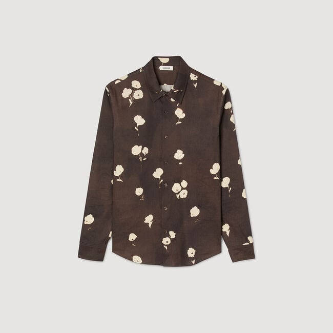 Hemd aus Leinen mit Blumenprint