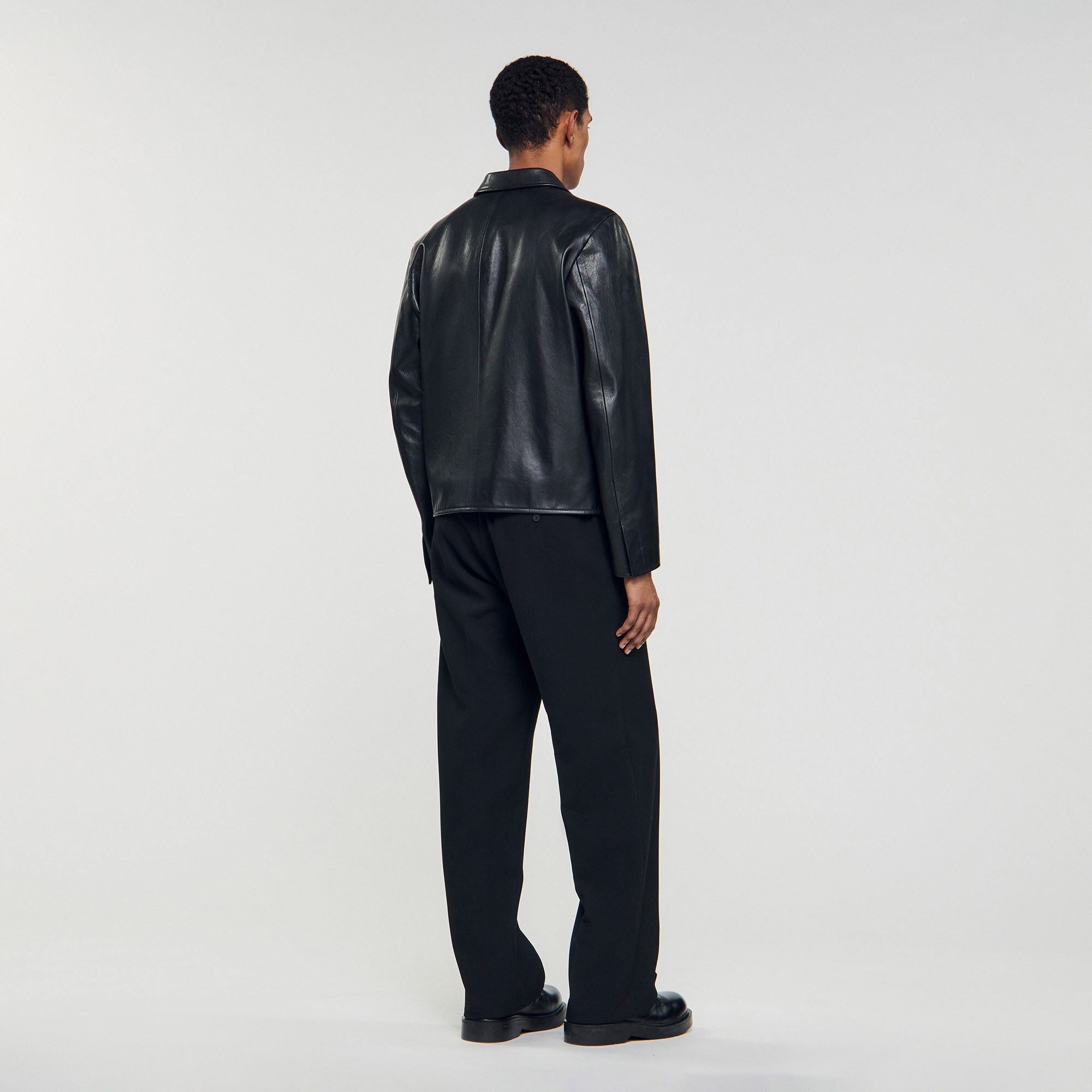 Lederjacke mit Reißverschluss