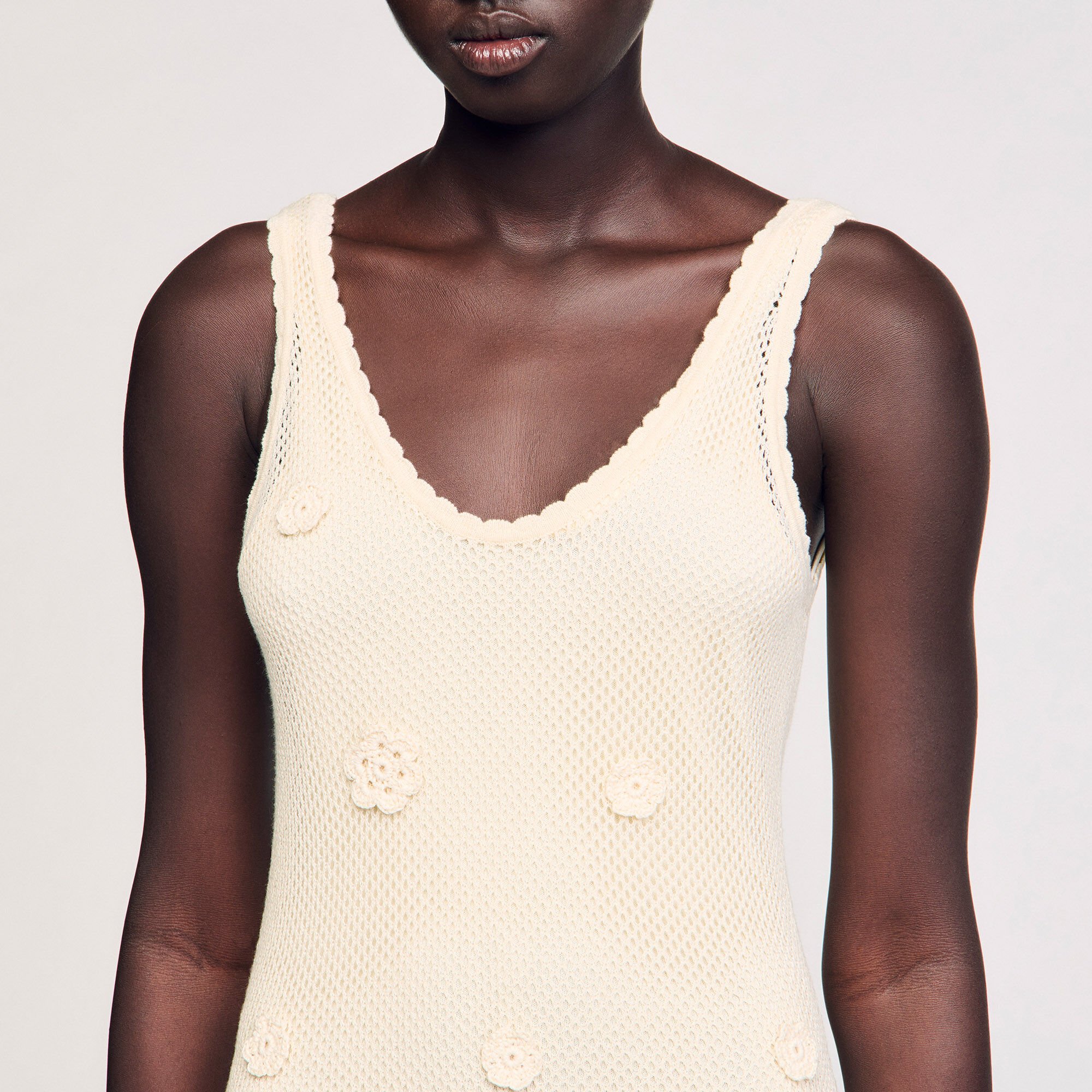 Langes Strickkleid