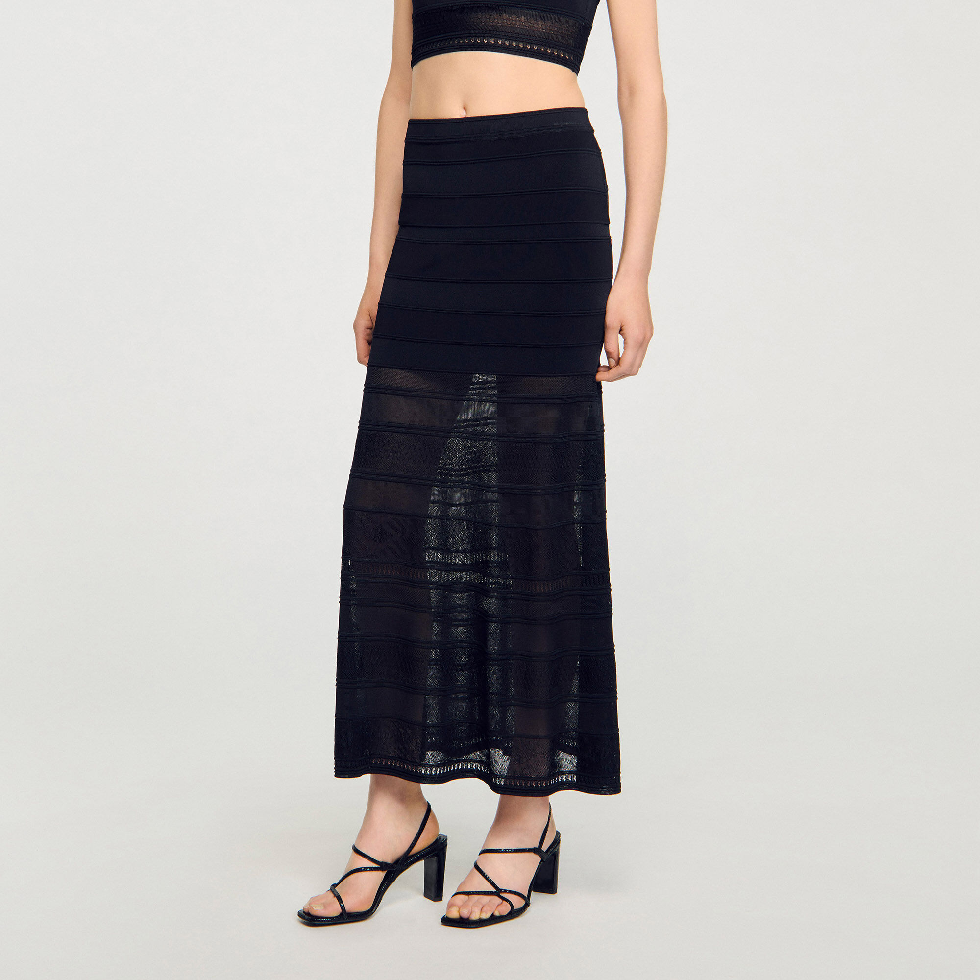 Rock mit originellem Strickmuster