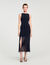 Langes Strickkleid mit Fransen