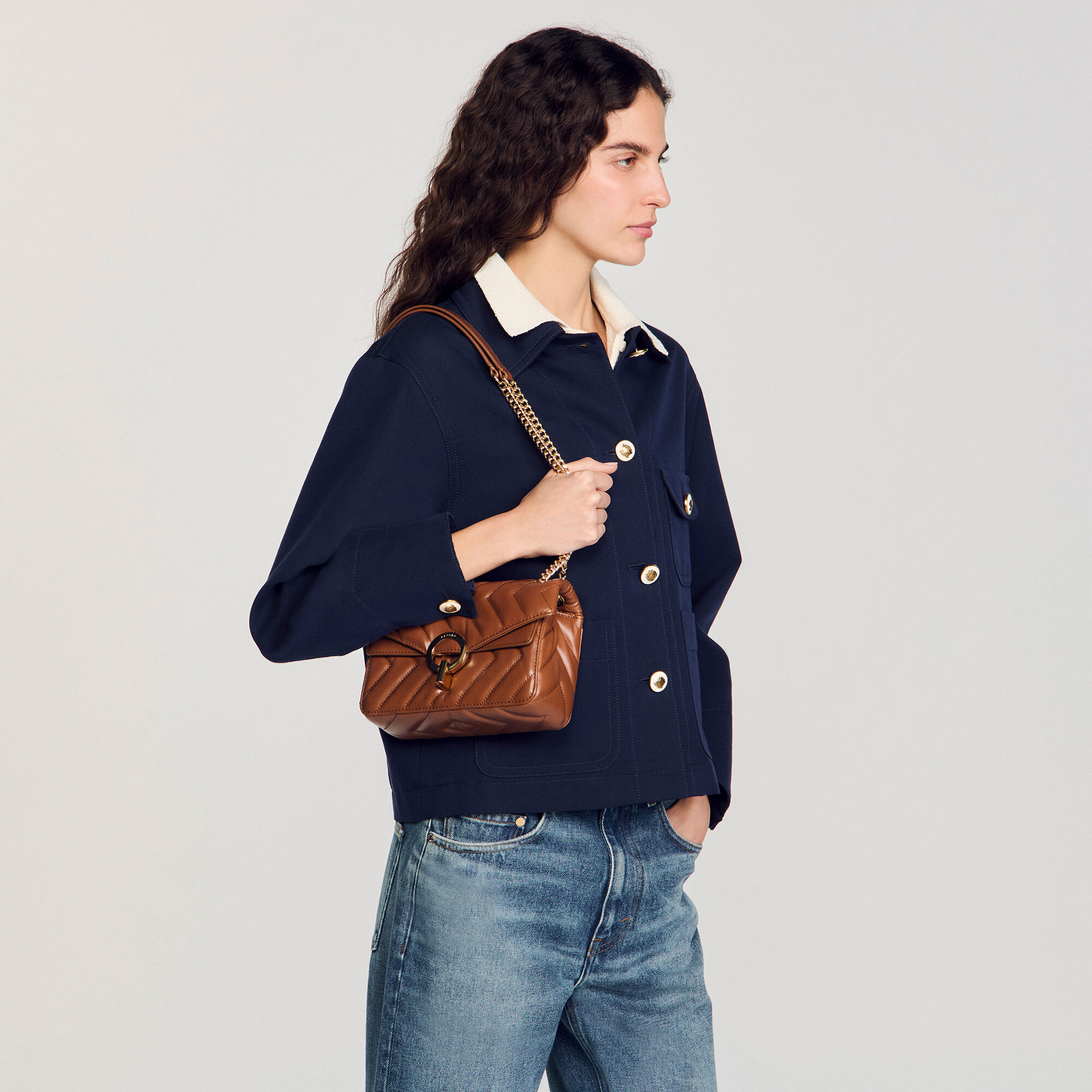 Kleine Tasche Yza aus Glattleder
