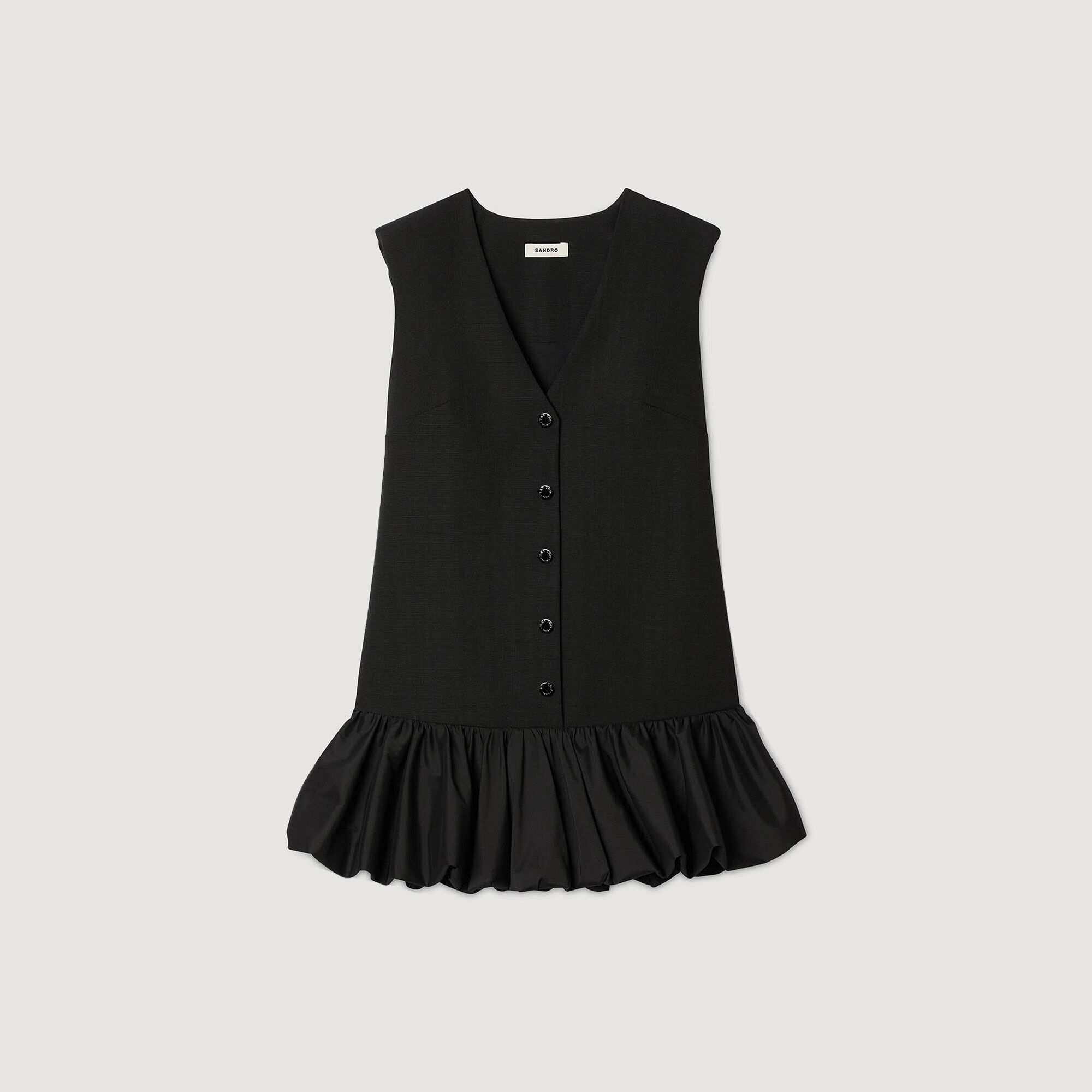 Kurzes Anzugkleid mit Volant