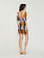 Kurzes Kleid mit Hawaii-Print