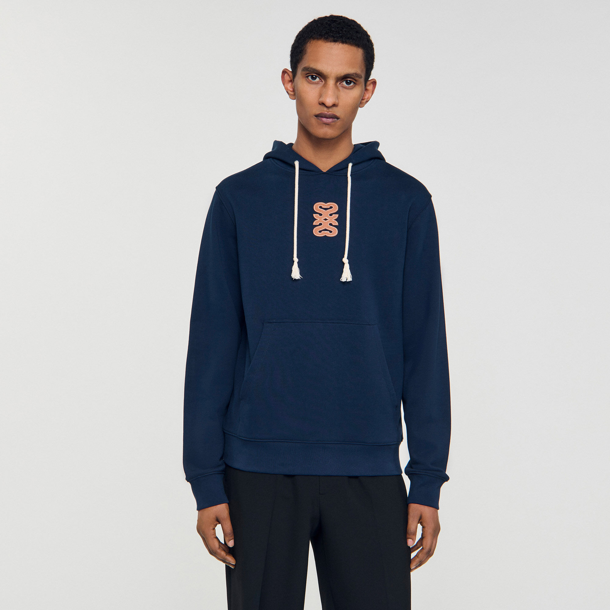 Sweatshirt mit Leder-Patch