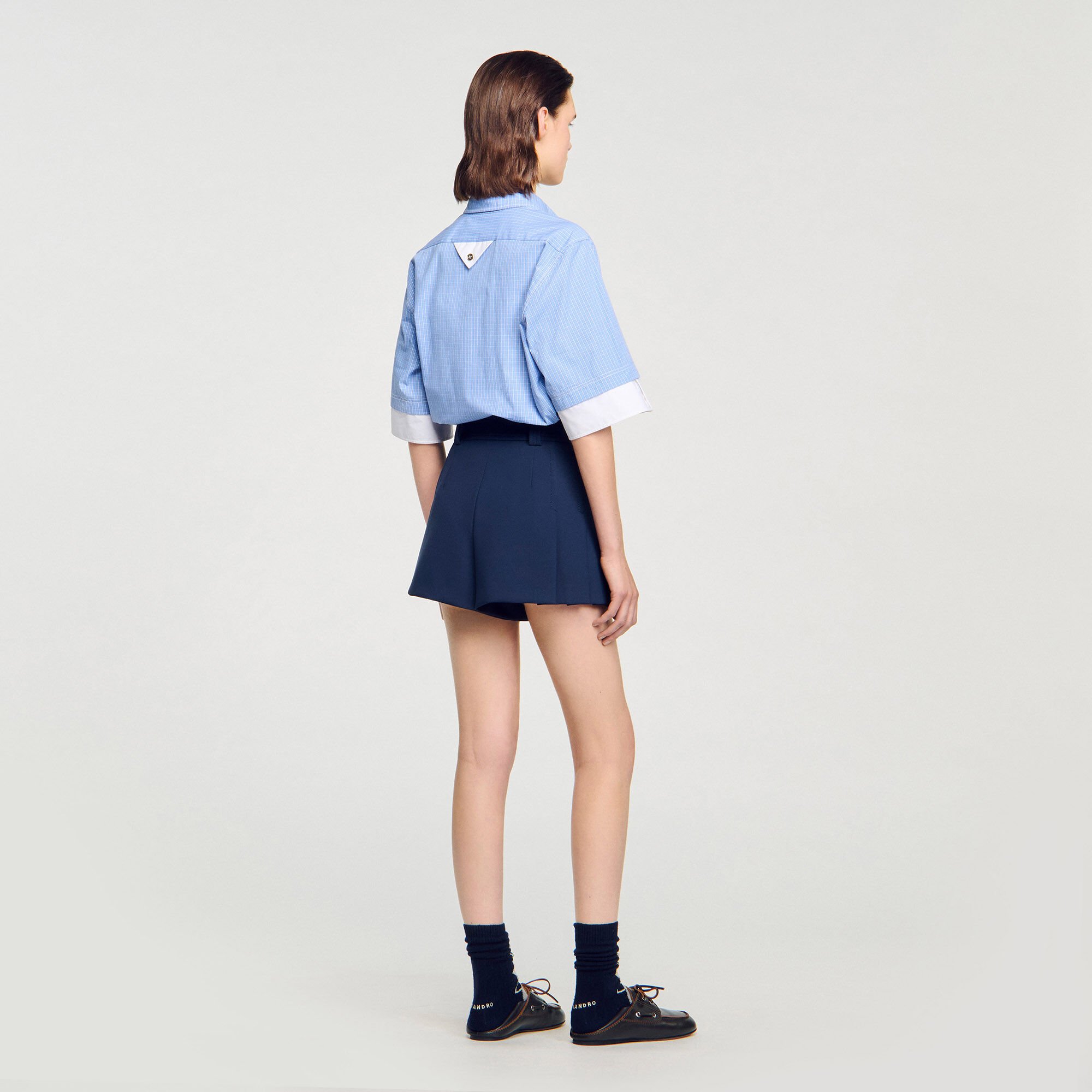Shorts mit Falten