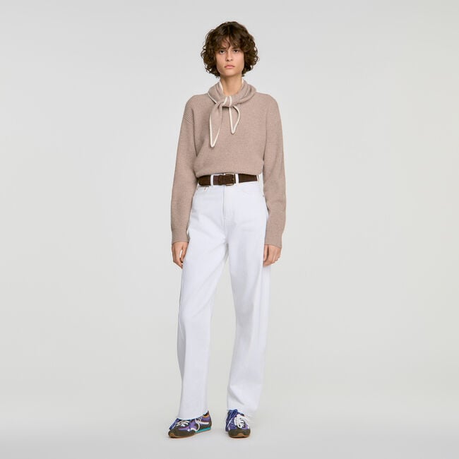 2-in-1-Woll-Kaschmir-Pullover