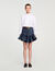 Kurze Hemdbluse mit Knotendetails
