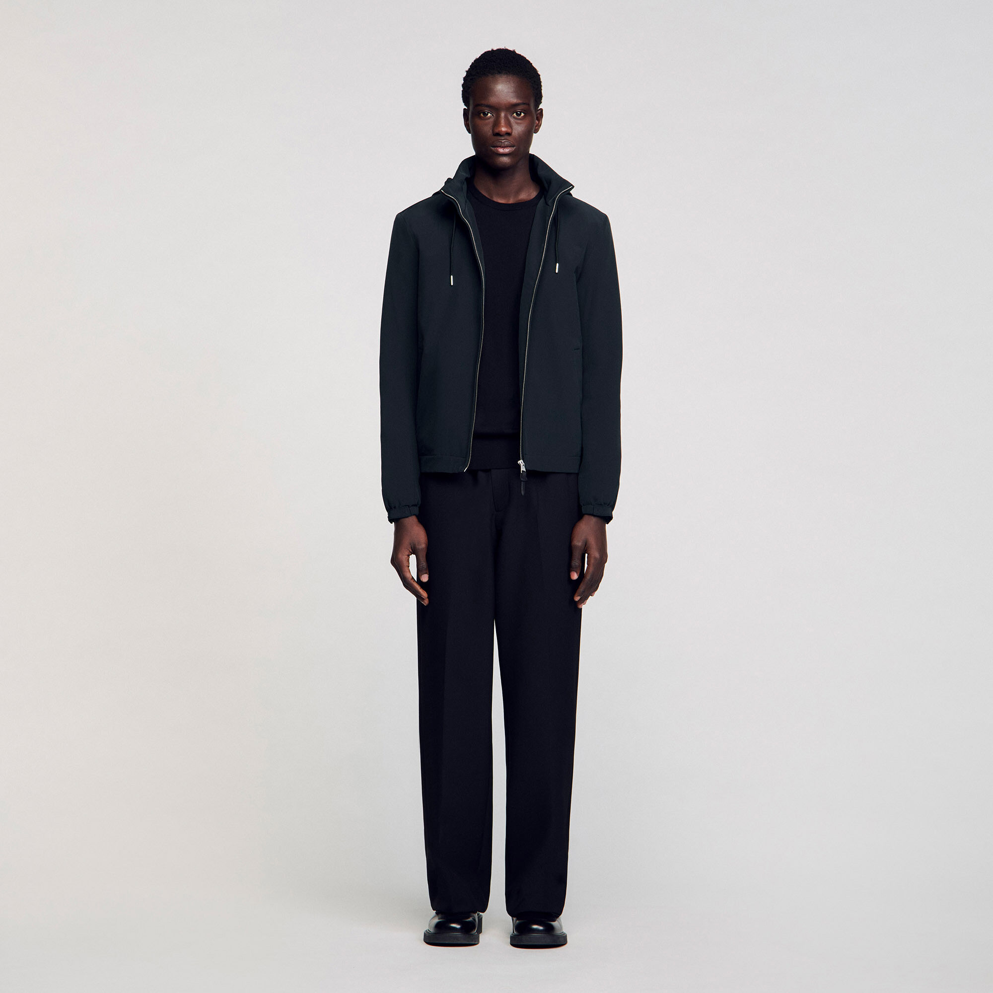 Reißverschluss-Blouson mit Kapuze