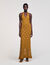 Langes Strickkleid mit Quasten