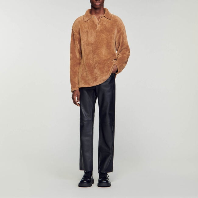 Polo aus Frotteestrick