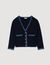 Cardigan mit Denim-Details