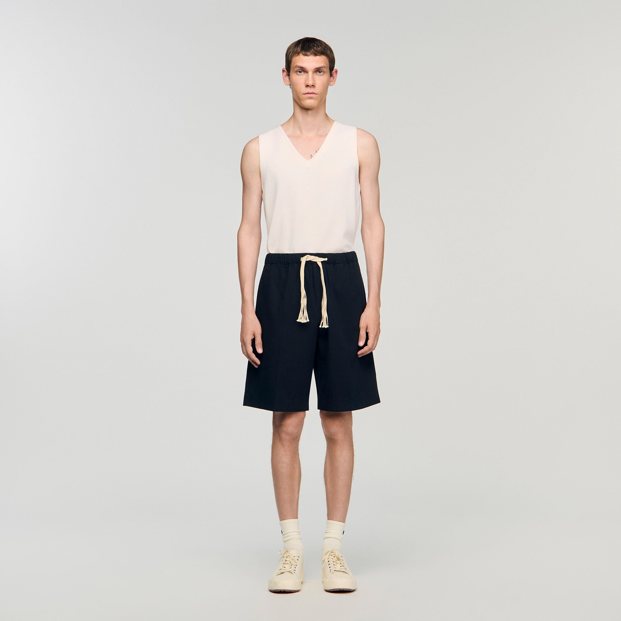 Baumwollshort mit elastischem Bund