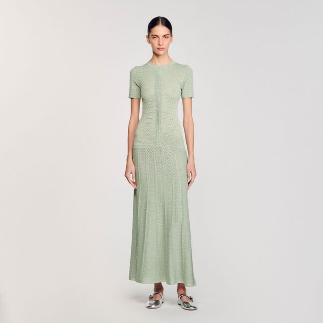 Langes Strickkleid