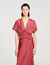 Langes Kleid mit Tuchprint